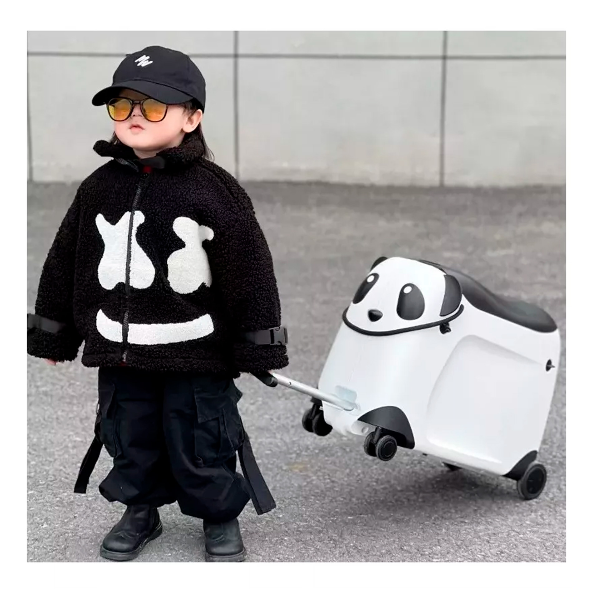Maleta Carrito De Panda Regalo Material Pp Maleta Divertida