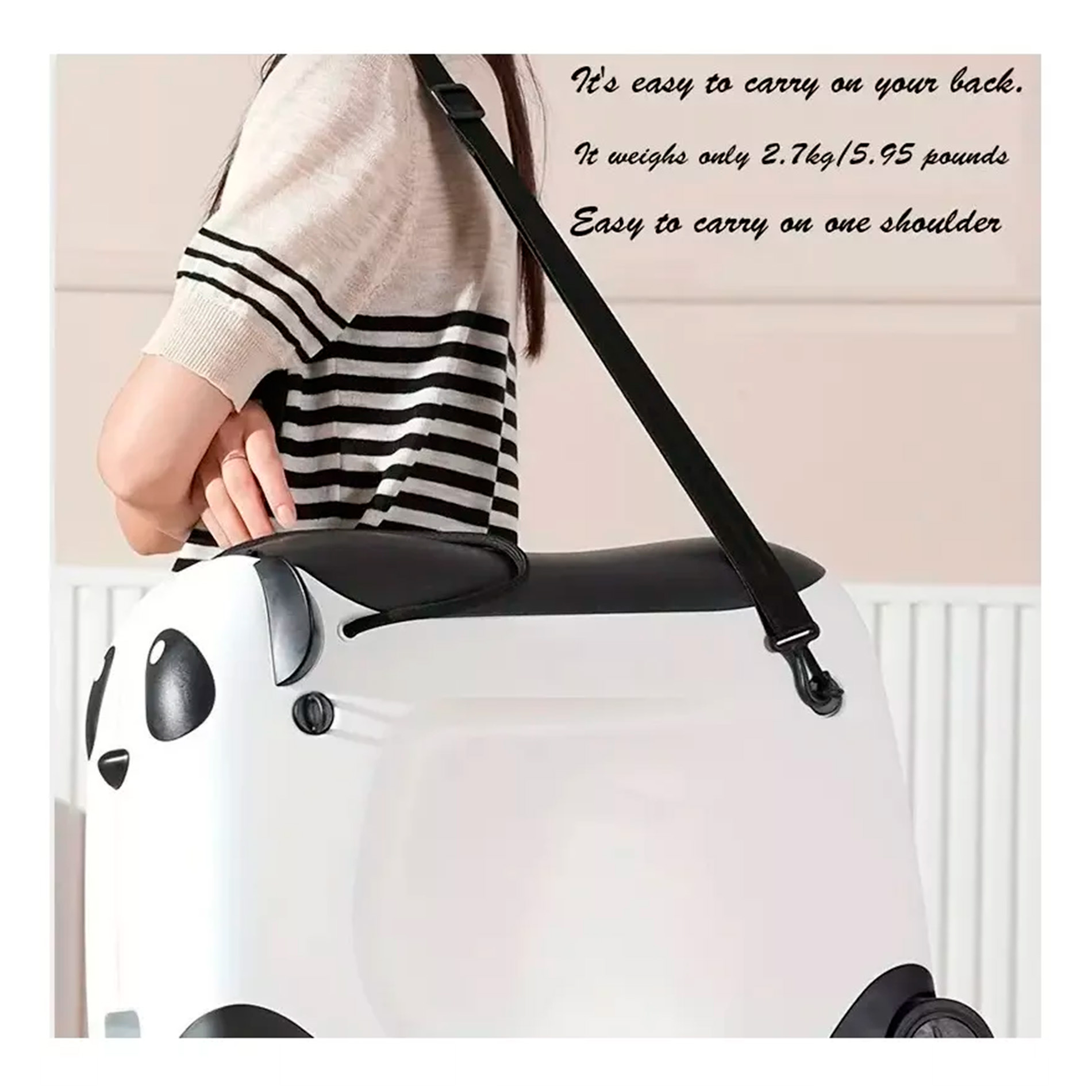 Maleta Carrito De Panda Regalo Material Pp Maleta Divertida