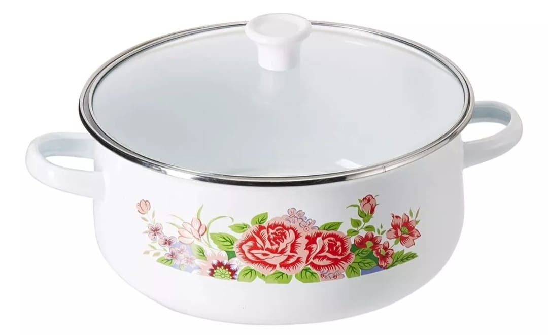 Set de 5 Ollas Peltre con tapa de cristal, Juego de 10 piezas HOT SPOT Z476