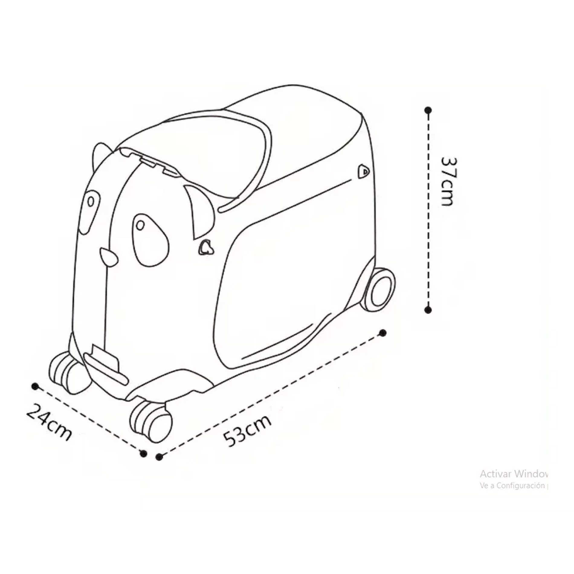 Maleta Carrito De Panda Regalo Material Pp Maleta Divertida