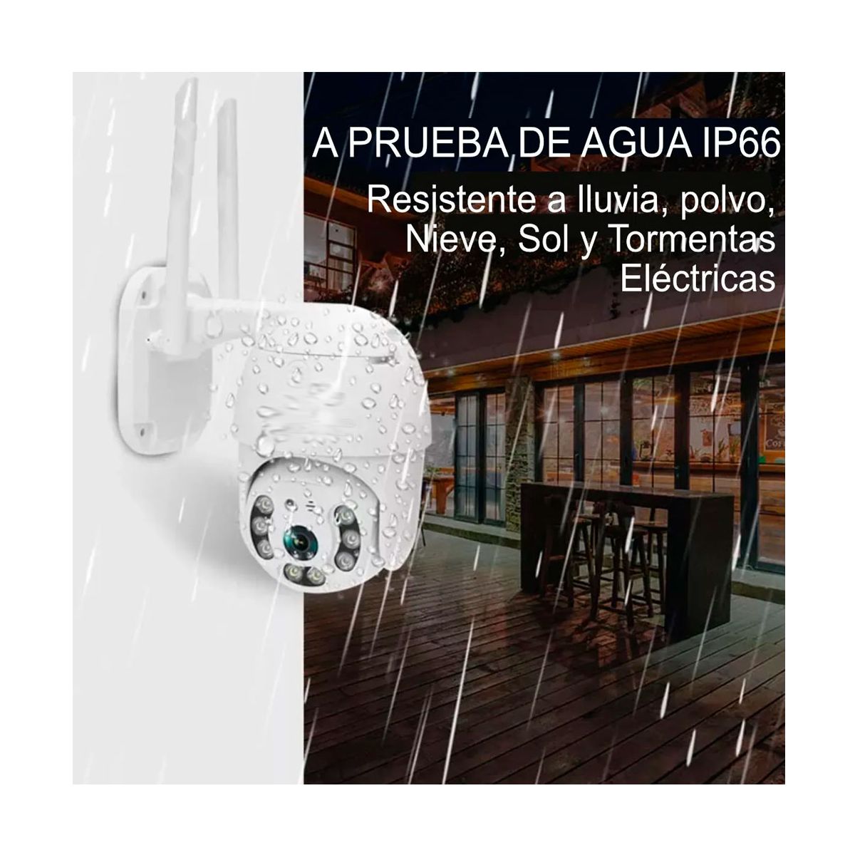 Camara Inalambrica WIFI Para Interiores o Exteriores Vision Nocturna 1080P Celular o PC.