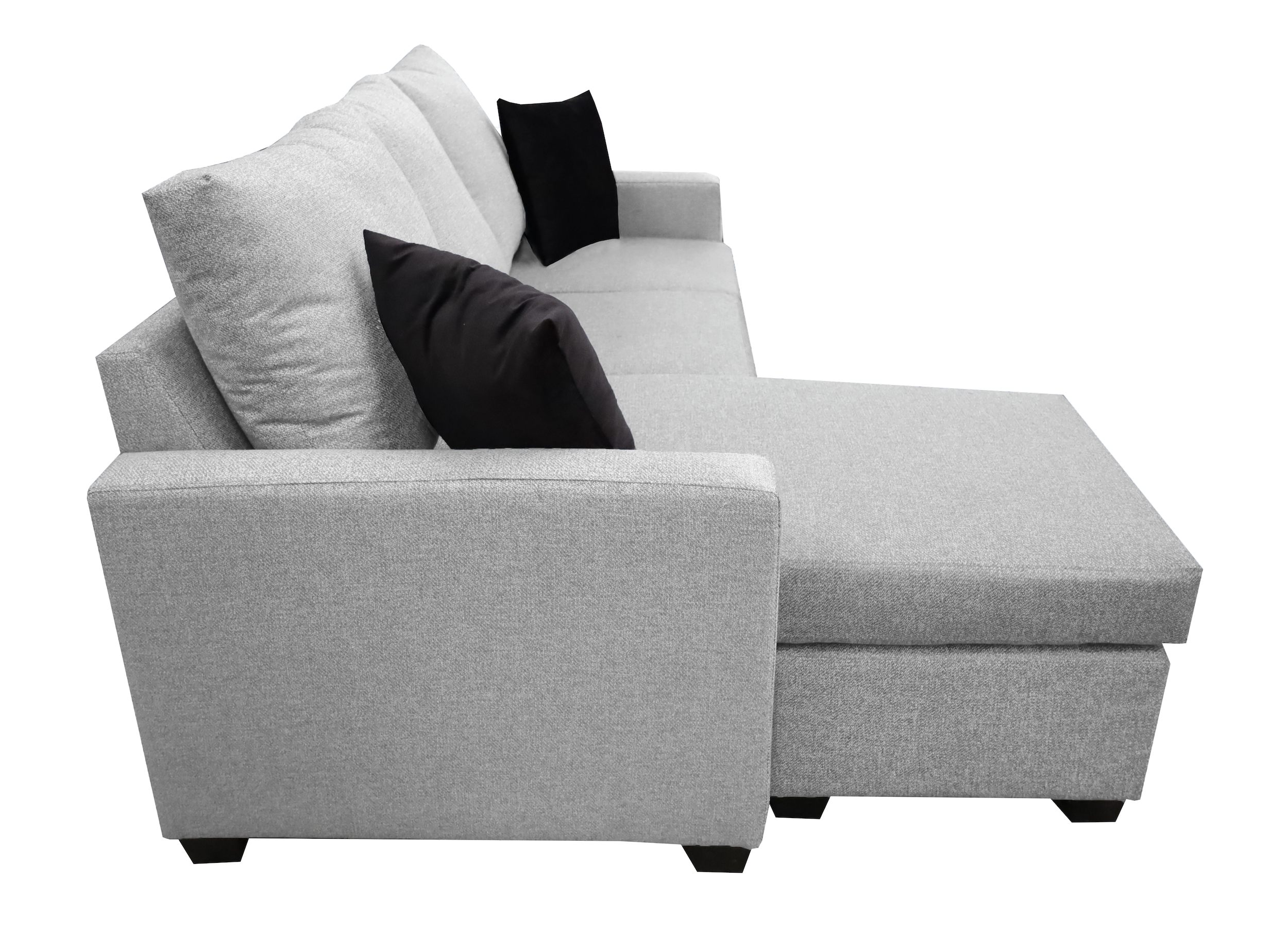 Sala Esquinera El Bazar Store Denver Gris Plata, 200x140 cm, Lado derecho e Izquierdo, Lino nacional, Sofa.