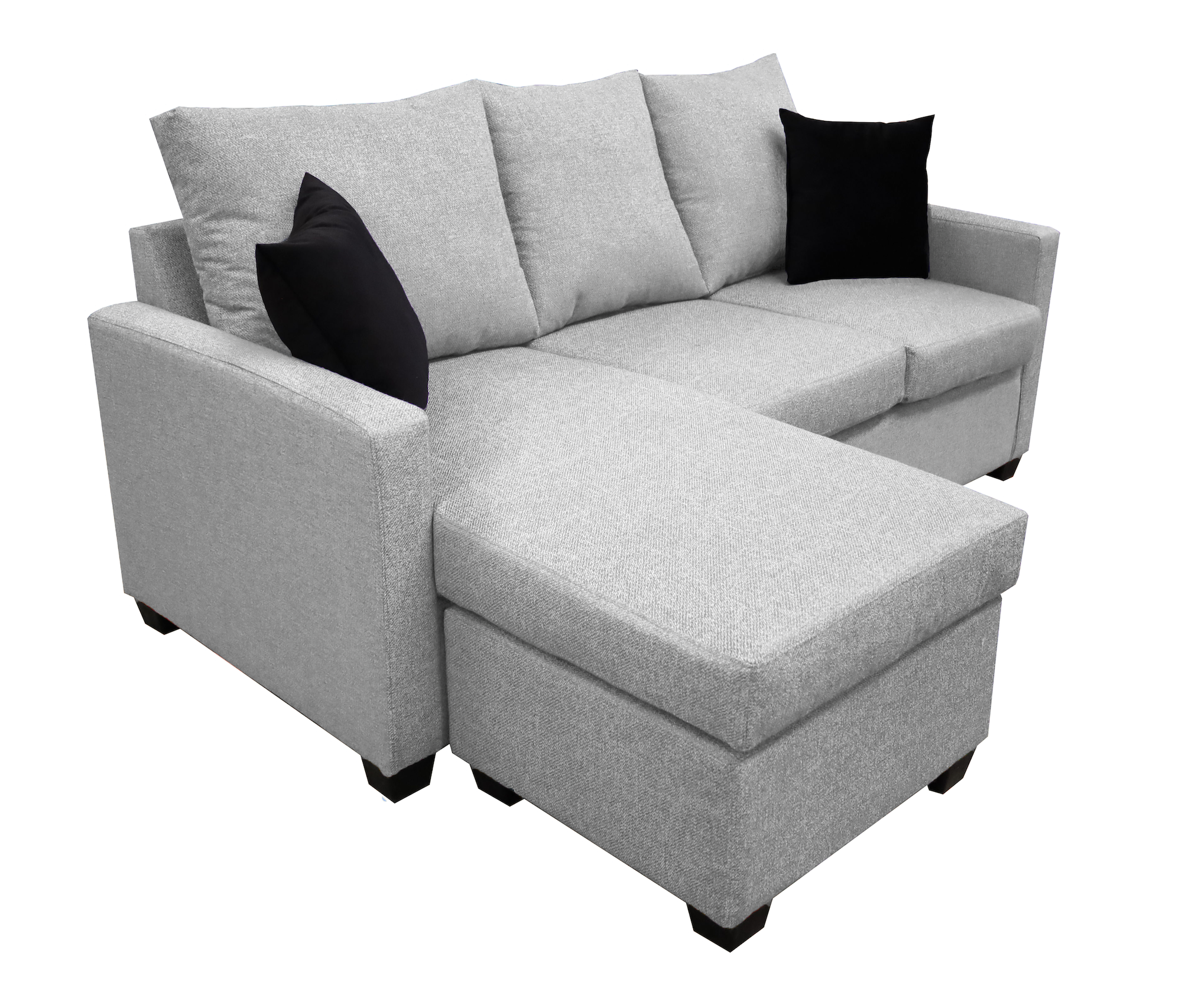 Sala Esquinera El Bazar Store Denver Gris Plata, 200x140 cm, Lado derecho e Izquierdo, Lino nacional, Sofa.
