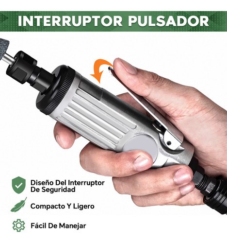 Amoladora Neumática Juego De Mototool Mini Taladro Esmeril Con Accesorios Mototool De Aire Esmeriladora Neumática Profesional Para Pulir Lijar Perforar Cortar Grabar BOWOSHEN