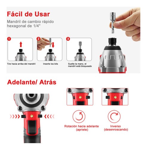 Atornillador De Impacto Inalámbrico De 20v Teeno 2ah 3188