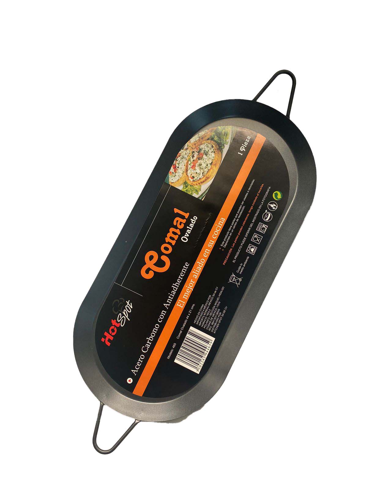Comal ovalado de acero carbono Z465 Hot spot .