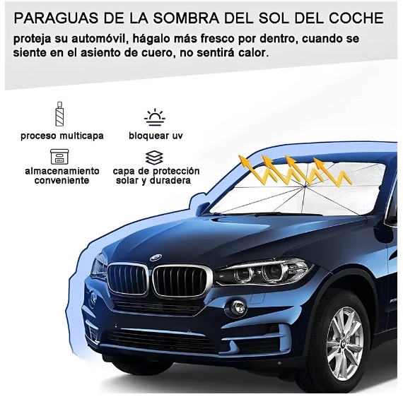Coche Parasol Cubre Sol Plegable Para Parasoles Automovil T