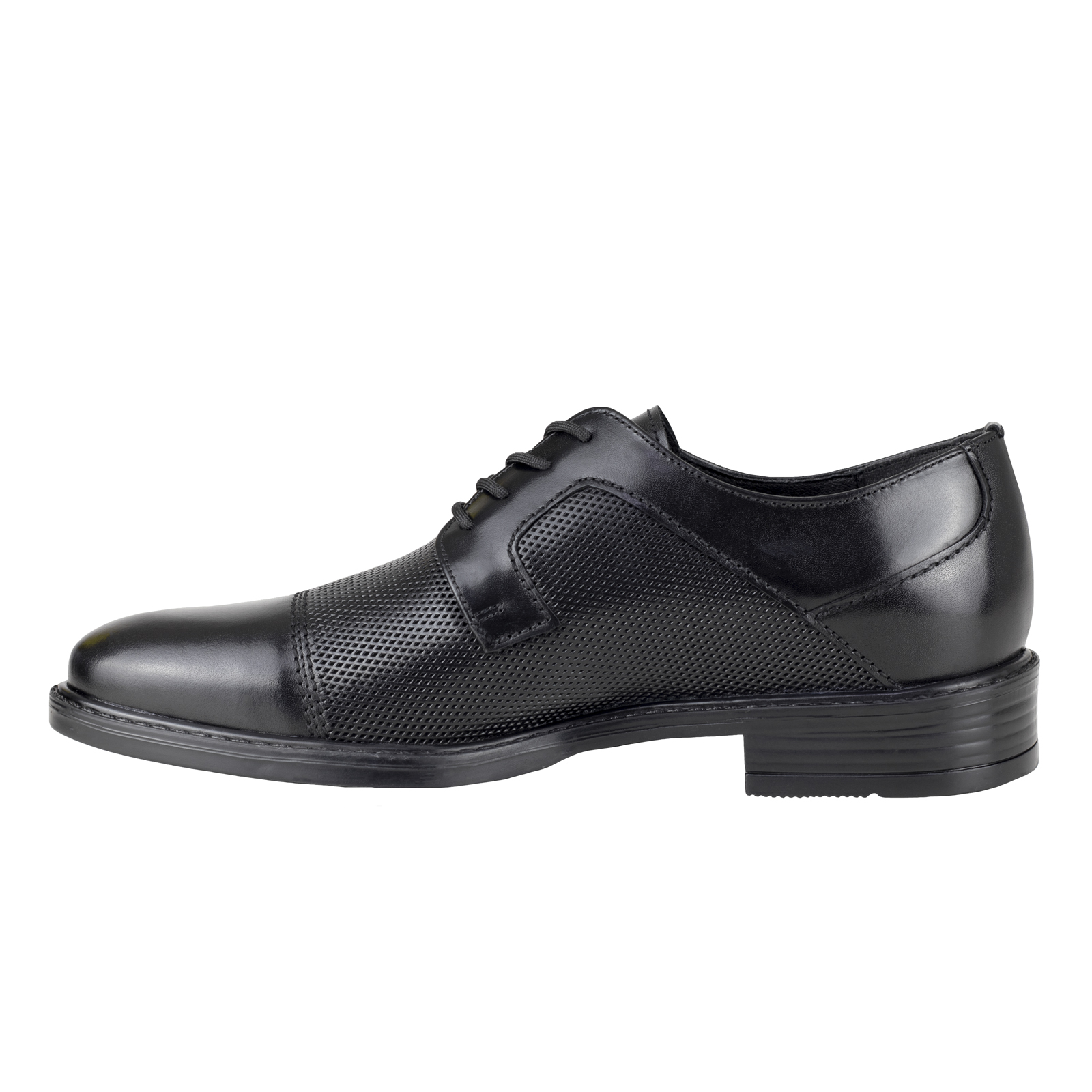 Zapatos Derby Hombre Gino Cherruti 225 Negro Piel Puntedos.