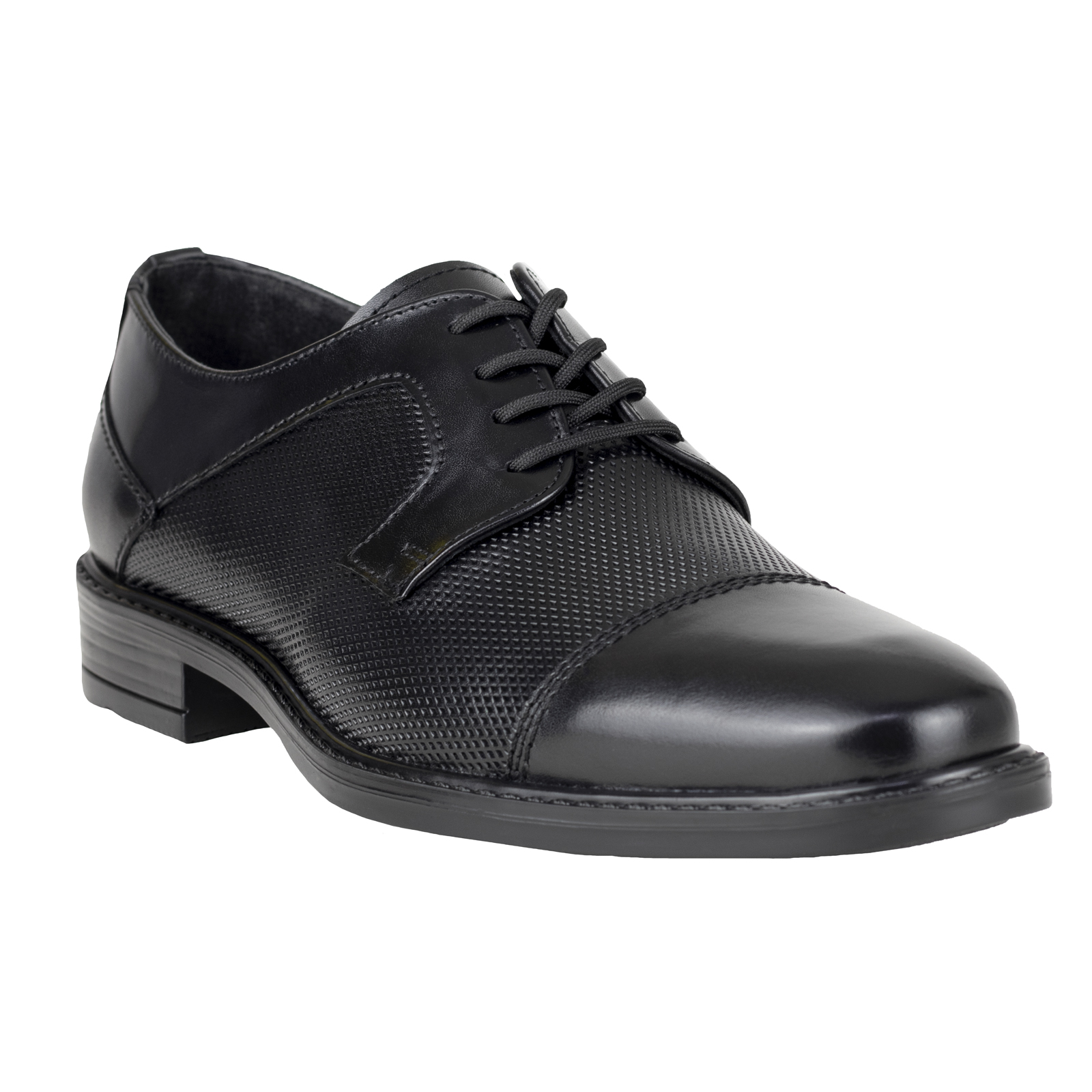 Zapatos Derby Hombre Gino Cherruti 225 Negro Piel Puntedos.