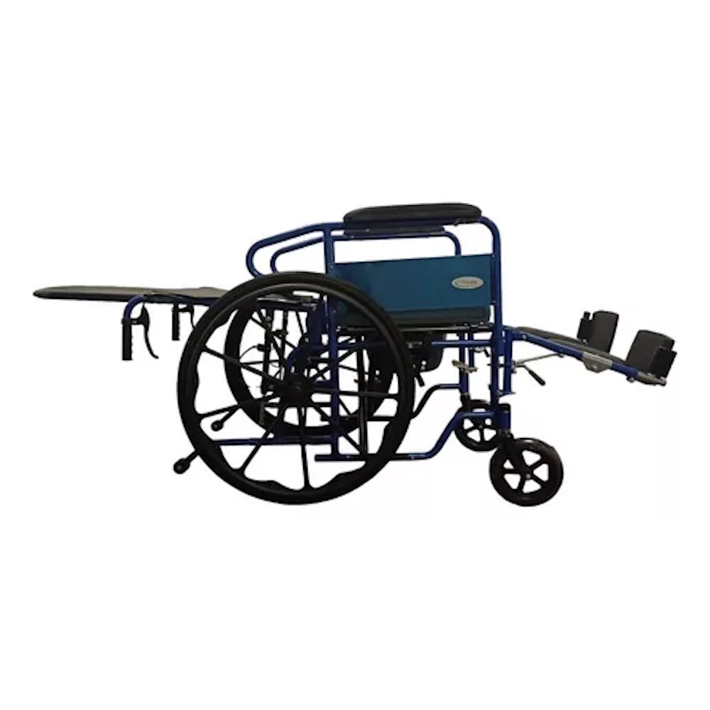 Silla Ruedas Reclinable Tipo Cama Acero C/comdo Mobicare.