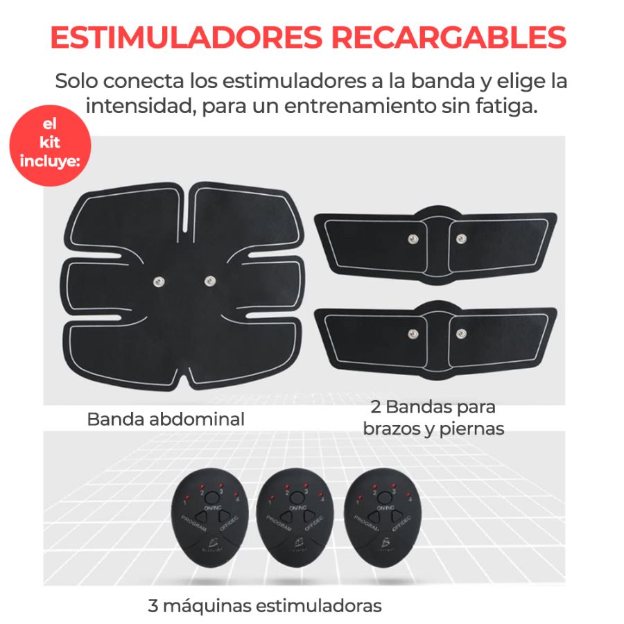 Estimuladores Masajeadores Inteligente Músculo Abdominal Brazo Pierna Fitness.