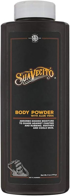 Suavecito Talcum polvo con aloe vera, 9 oz.