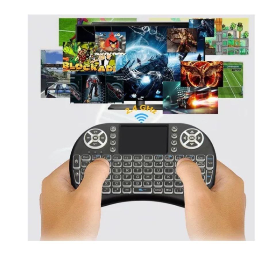 Mini Teclado Pc Inalambrico Bluetooth Touchpad Iluminado gamer consola tv box smart tv pantalla led.