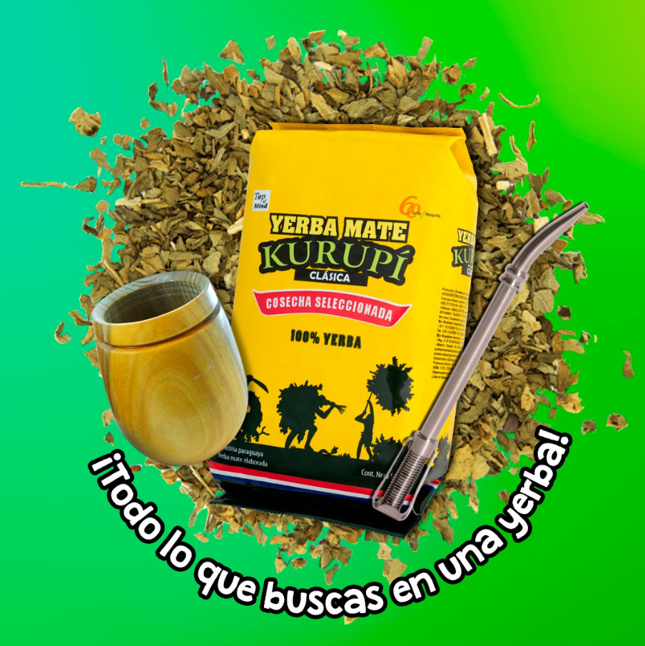 Yerba Mate Kurupí Clásica Cosecha Seleccionada 500 g.