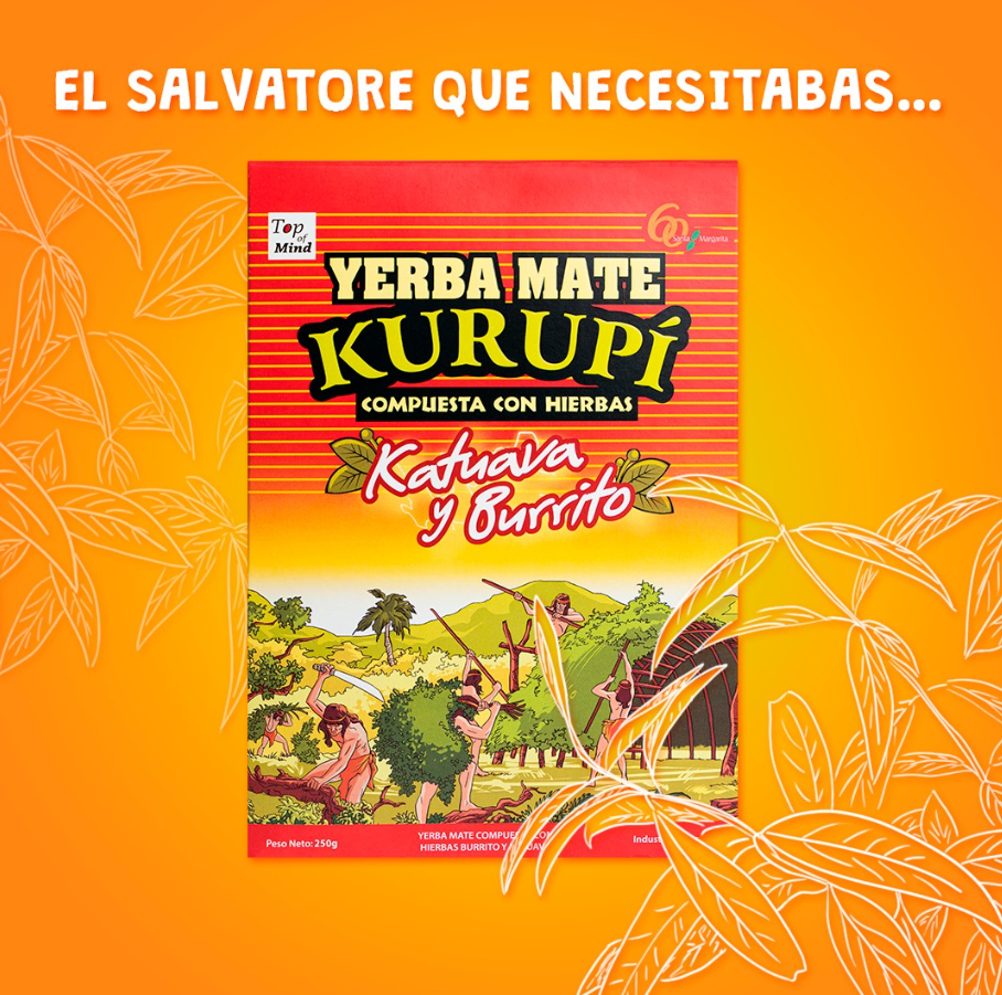 Yerba Mate Kurupí con Katuava y Burrito 500 g.