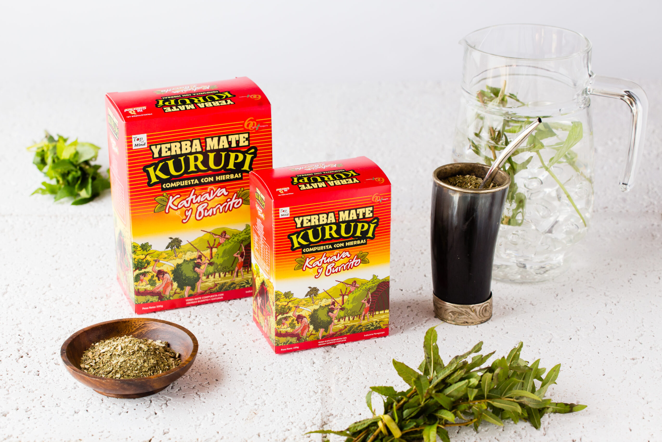 Yerba Mate Kurupí con Katuava y Burrito 500 g.