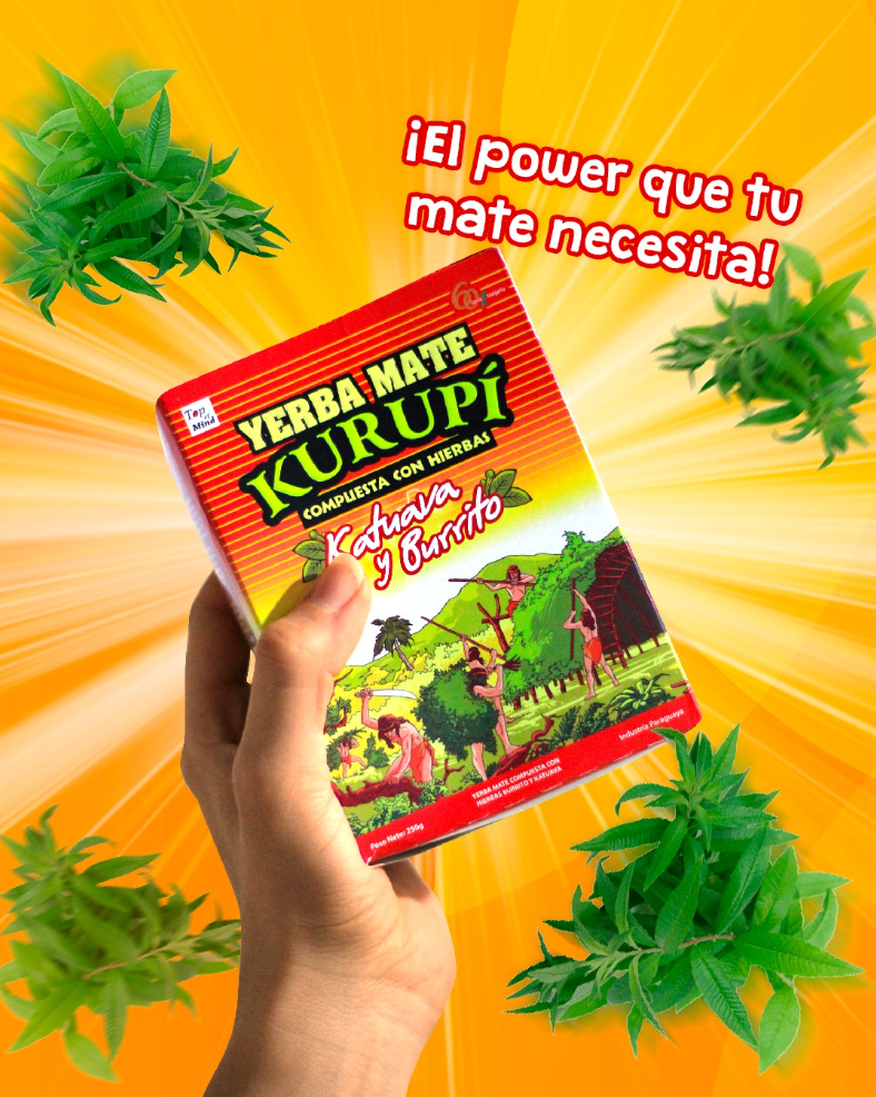 Yerba Mate Kurupí con Katuava y Burrito 500 g.