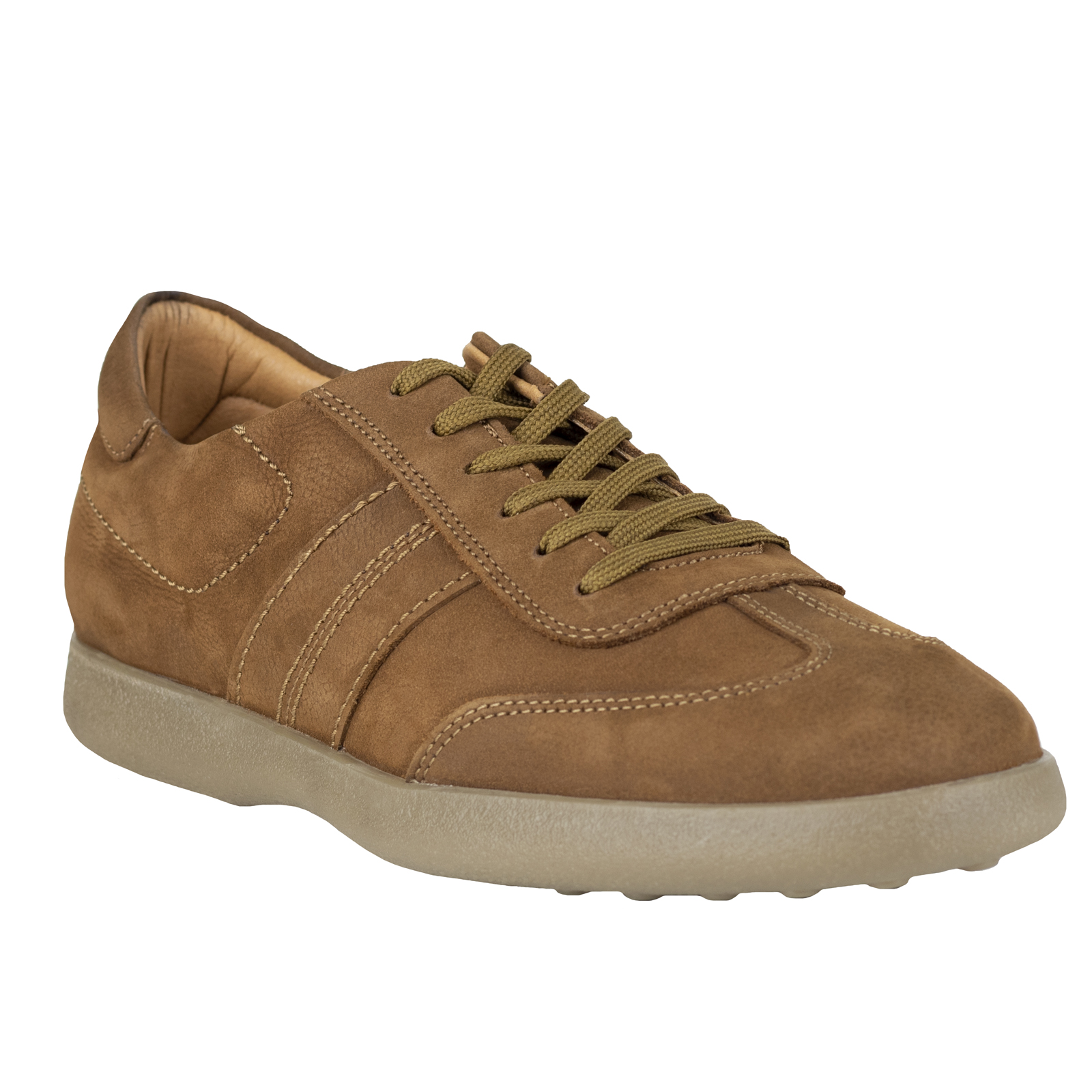 Zapatos Urbanos Hombre Piel Gamuza 3404 Camel Gino Cherruti.