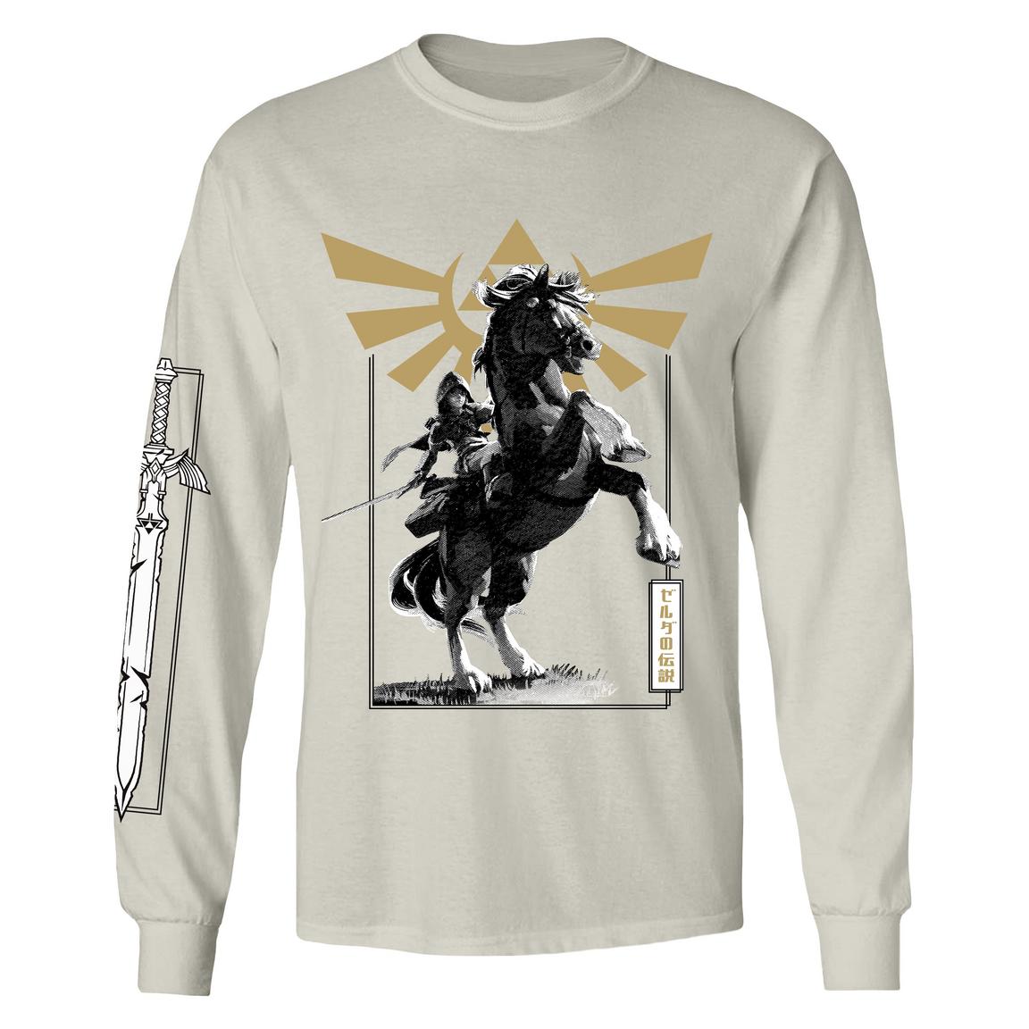 Geeknet The Legend of Zelda Hyrule Playera Manga Larga GameStop Exclusive