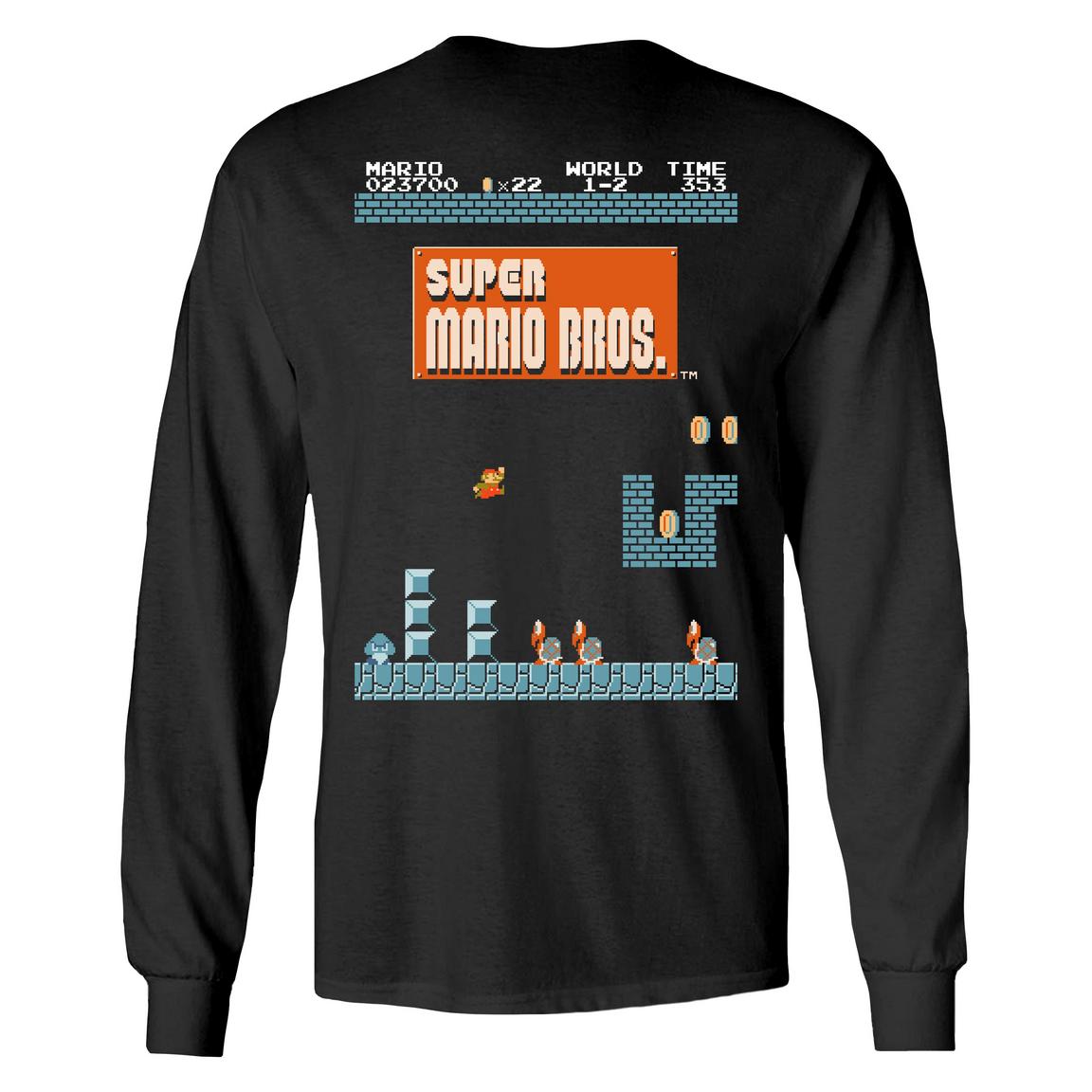 Geeknet Super Mario Underground Playera Manga Larga GameStop Exclusive