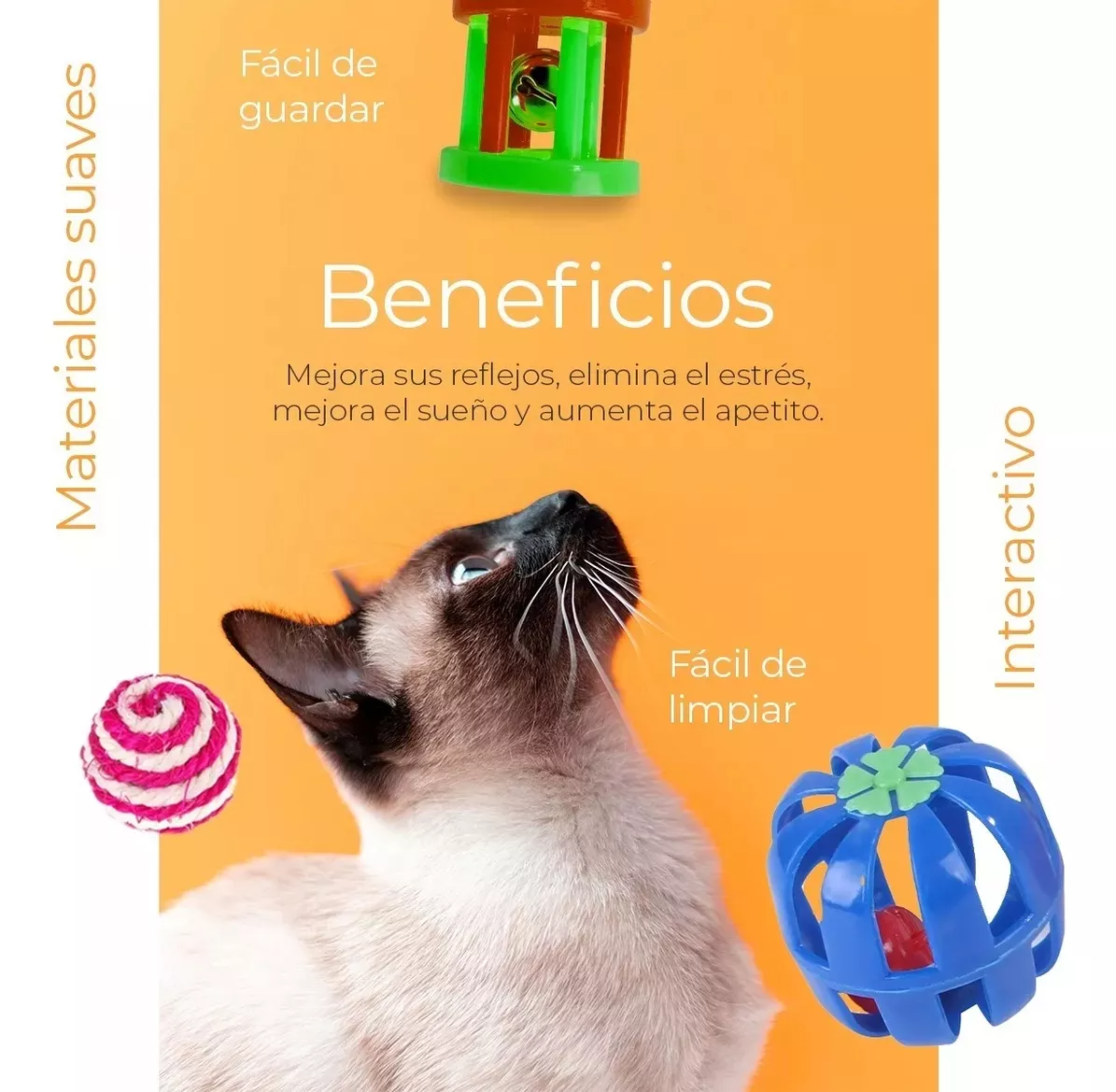 Raga Juguetes Para Gato 20 Piezas multicolor.