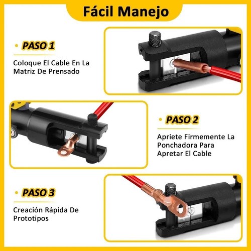 16 Ton Ponchadora Pinza Hidraulica Set 34 Pzs Dados 4-300mm