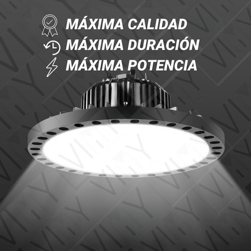 Lámpara Industrial De Campana Led Blanco 100w ufo high bay