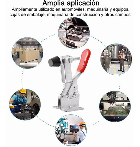 Toggle Clamp Palanca De Sujecion 90kg Uso Rudo Gh-201b 6 Pcs 