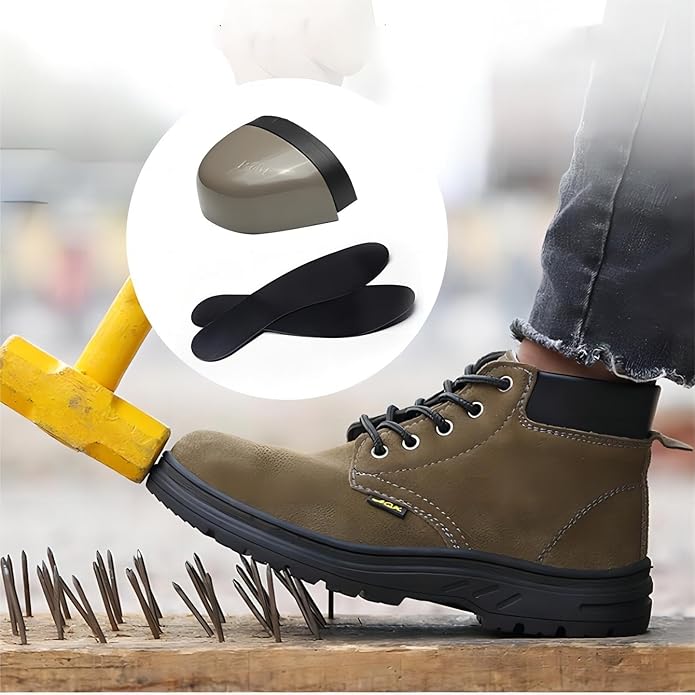 CHEHILL Tenis de Seguridad para Hombre, Zapatos de Seguridad Industrial Ligero Zapatillas Trabajo con Punta de Acero Calzado de Seguridad Transpirable Antideslizante.