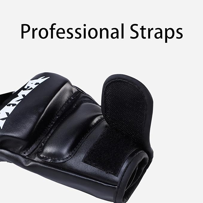A ZYHSLZ Guantes MMA Boxeo, Guantes de Boxeo para Hombre y Mujer, Guantes Box, Guantes de Entrenamiento de Medio Dedo, Guantes Saco de Boxeo, Guantes de Combate,3cm Espesor,Protección.