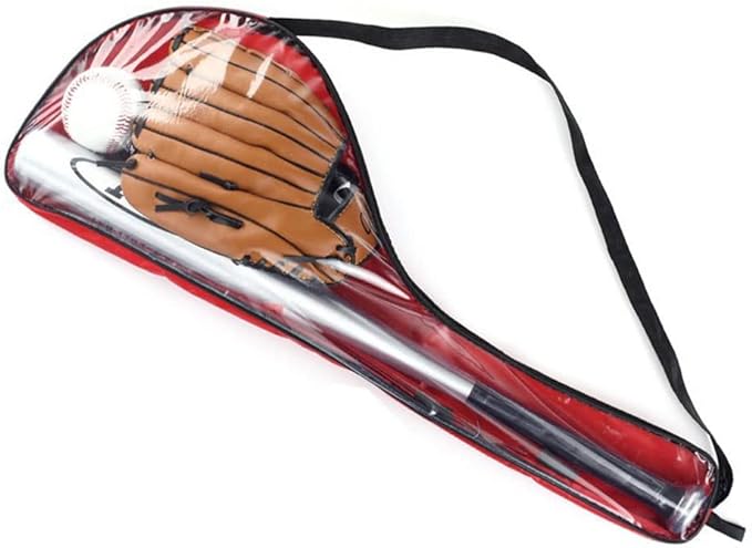 A GUYUN Juego De Bate de béisbol, 3 Sets. 1 Bate de béisbol de aleación de Aluminio de 25 "63 cm de Largo, 1 ud. 10,5" tamaño para Guante de PVC para niños y 1 ud. Bolsa de béisbol estándar de 9".