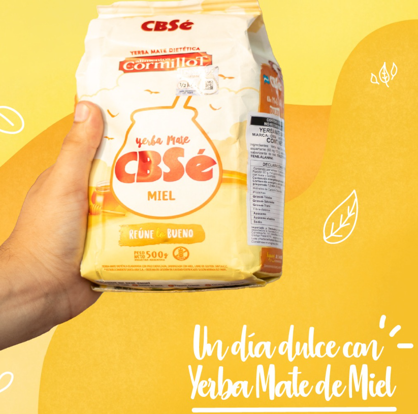 Yerba Mate CBSé Miel 500 g.