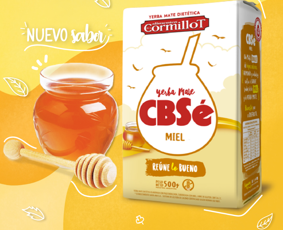 Yerba Mate CBSé Miel 500 g.