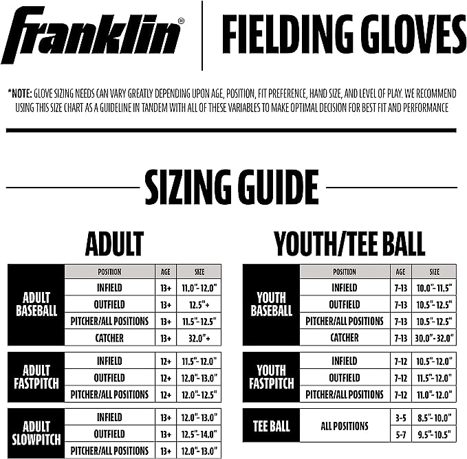 A Franklin Sports Field Master Midnight Series - Guante de béisbol para diestros.