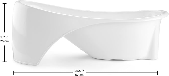 A Fisher-Price HDB52 Bañera con Soporte Simple para Bebé, Color Blanco, 1 Unidad.
