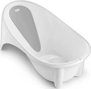 A Fisher-Price HDB52 Bañera con Soporte Simple para Bebé, Color Blanco, 1 Unidad.