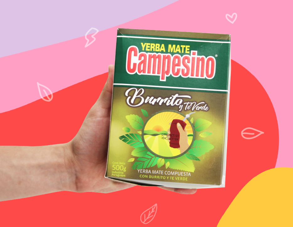 Yerba Mate Campesino Burrito y Té Verde 500 g.