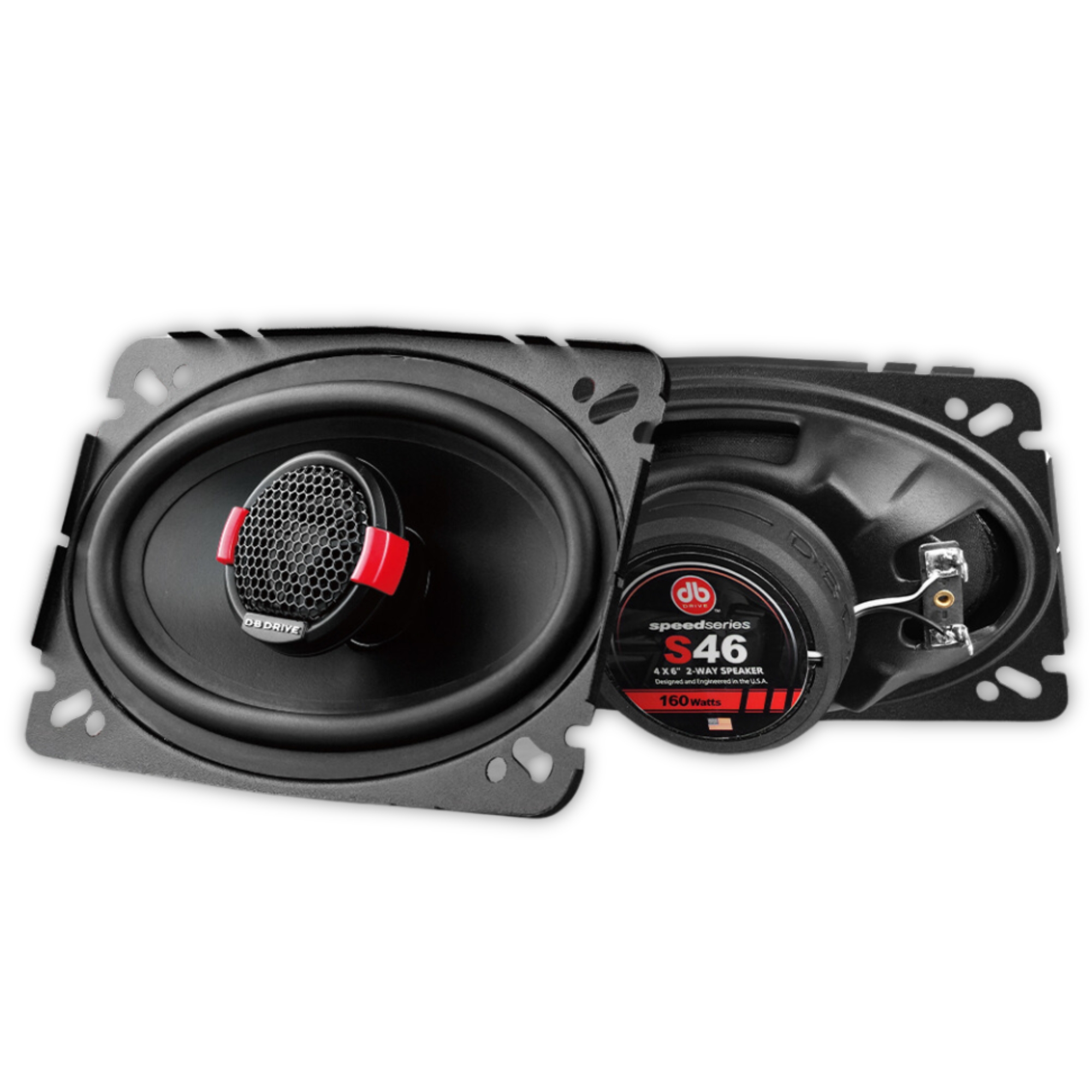 Bocinas Coaxiales DB Drive S46 160 Watts 4x6 Pulgadas.