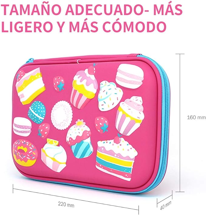 A Estuches para Lapices Lapiceros Bolsa para Bolígrafos Estuches para Plumones y Colores Lapiceras Estuches Escolares Portalápices Grande para Niña Niños (rosa claro).