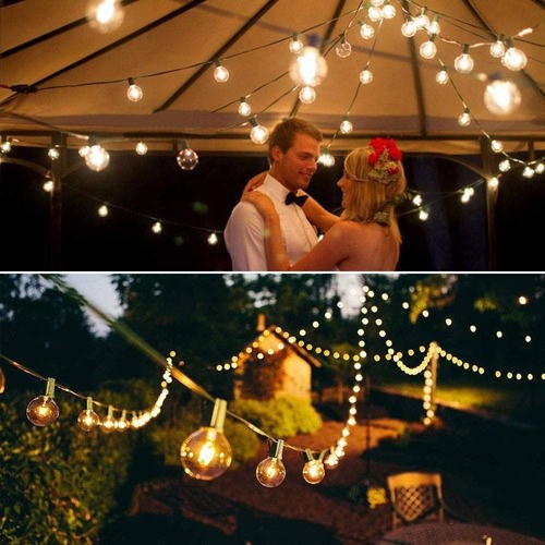 Guirnalda De Luces 25+2 Focos Exterior Vintage Impermeable