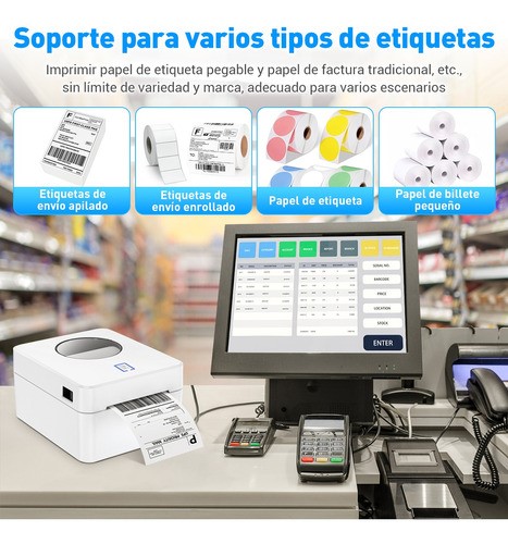 Impresora De Termica De Envío Etiqueta Adhesiva Usb 25-104m