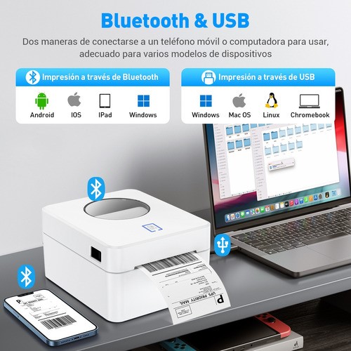 Impresora De Termica De Envío Etiqueta Adhesiva Usb 25-104m