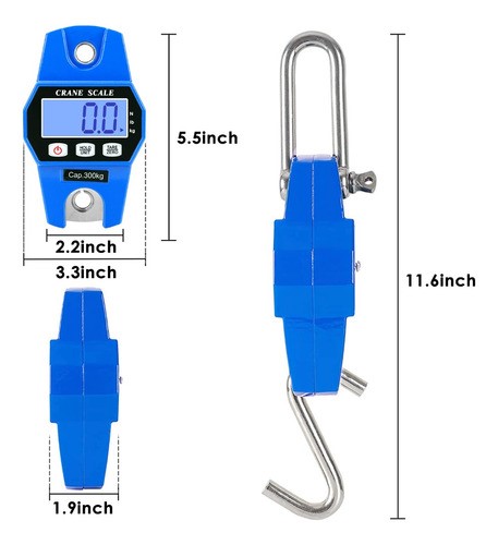 Báscula Industrial Digital Colgante Portátil Con Colgar 300 kg