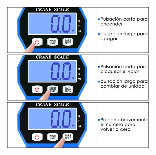Báscula Industrial Digital Colgante Portátil Con Colgar 300 kg
