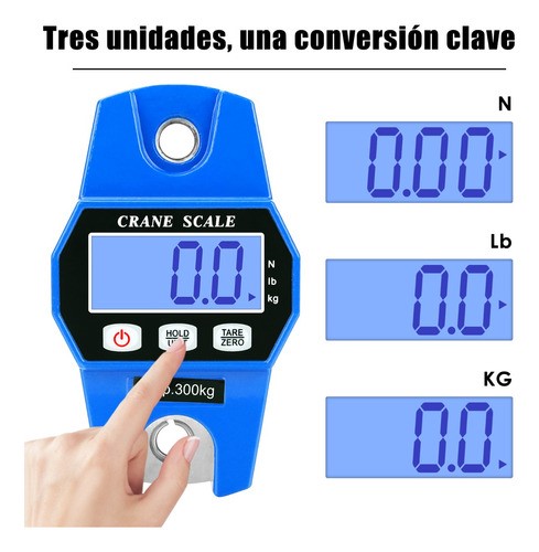 Báscula Industrial Digital Colgante Portátil Con Colgar 300 kg