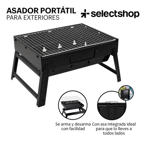 Asador Parrilla Carbón Grill Cocina Bbq Portátil Cocina