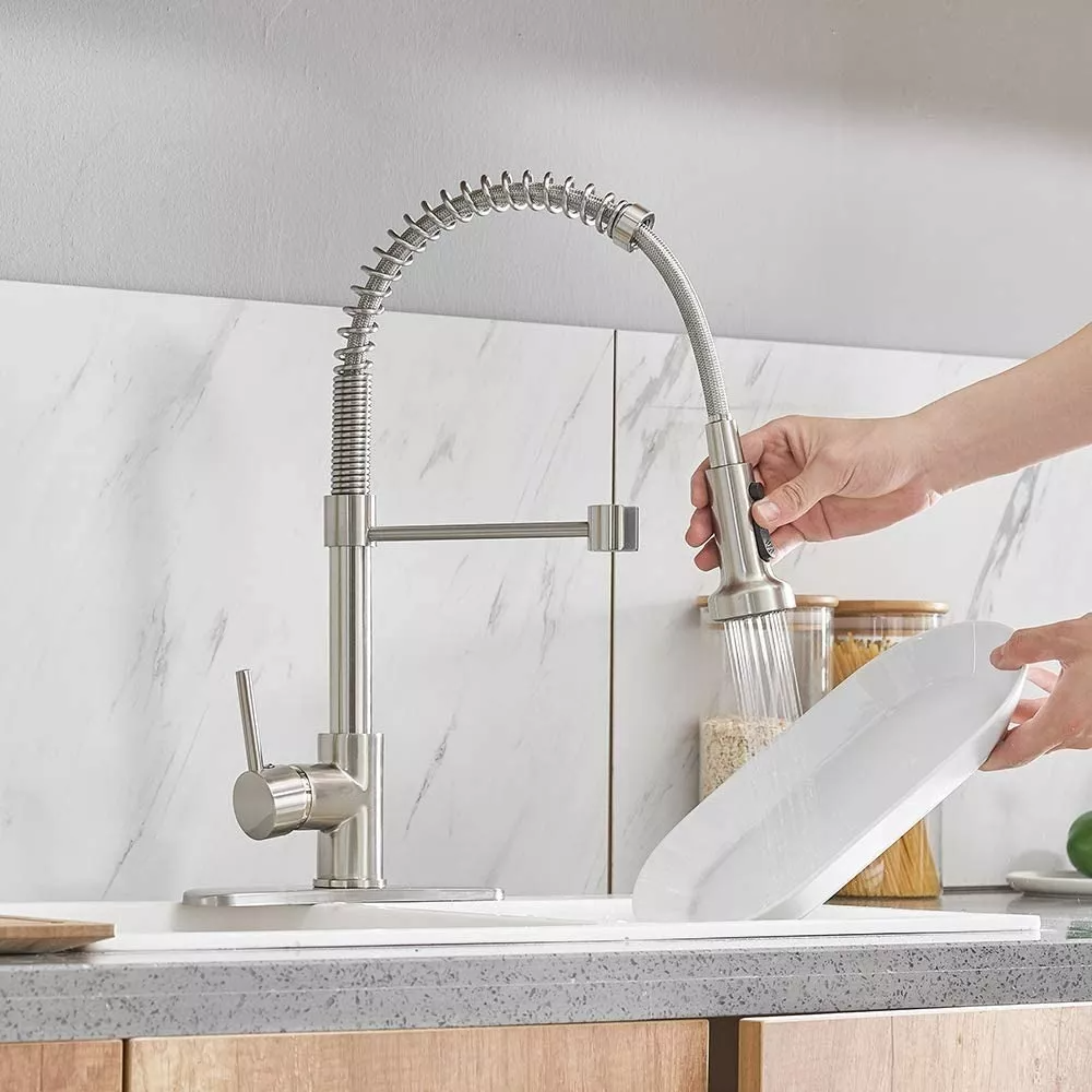 Weluvfit Grifo Mezclador Cocina Monomando Fregadero Llave.