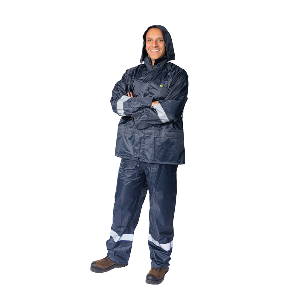 Impermeable para lluvia Senderismo Montaña Uso Rudo + Reflejantes Beckon.