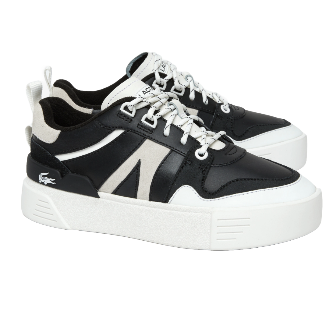 Tenis Lacoste Piel Para Mujer Negro L002 222 8 Sfa