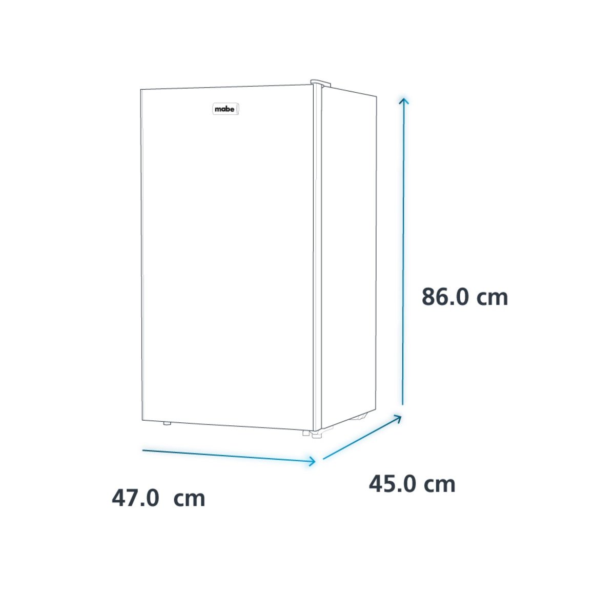 Frigobar Manual 4 pies Acero Inoxidable Mabe RMF0411PYMX0​